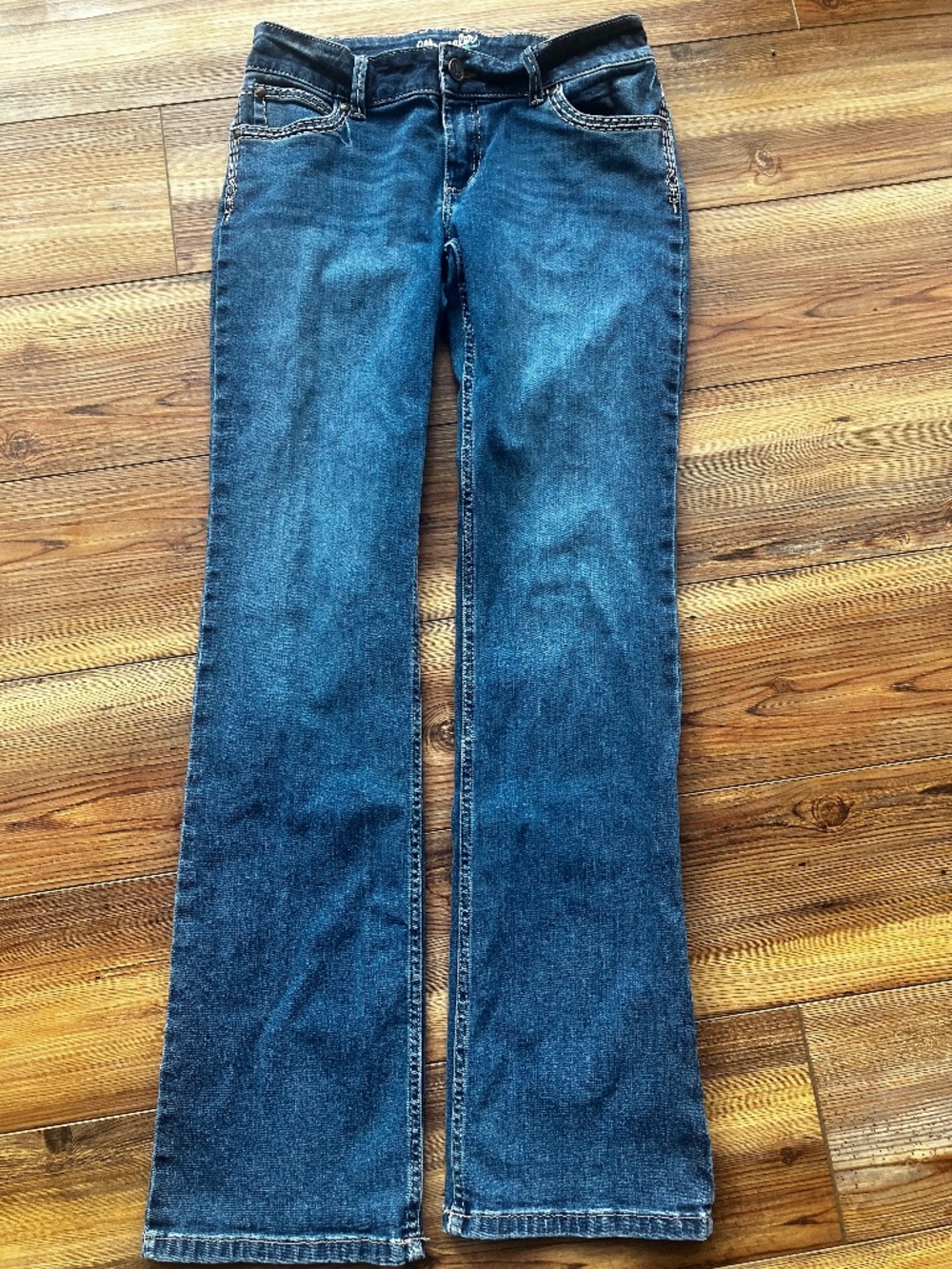 Wrangler Retro Women's Size 9x36 Low Rise Boot Stretch Embroidered Pockets